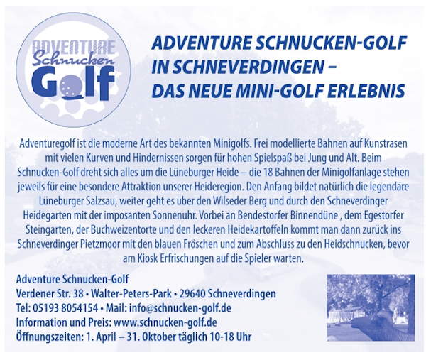 Adventure Schnuckengolf Schneverdingen Adventure Schnuckengolf Schneverdingen