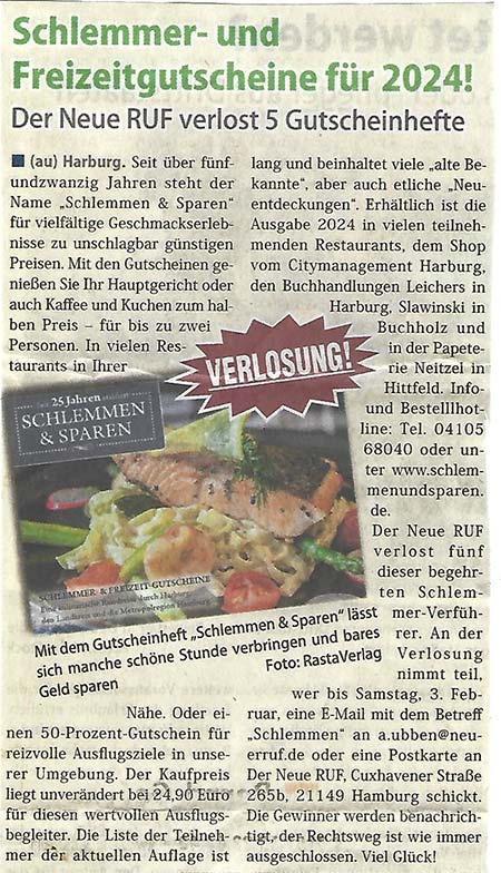 Der Neue RUF verlost 5 Gutscheinhefte Der Neue RUF verlost 5 Gutscheinhefte